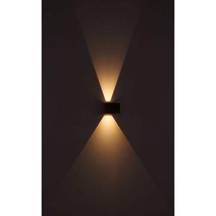 Globo - LED vägglampa för utomhusbruk 2xLED/3W/230V IP44 brun