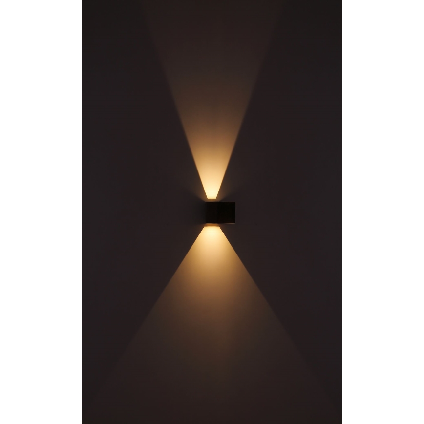 Globo - LED vägglampa för utomhusbruk 2xLED/3W/230V IP44 brun