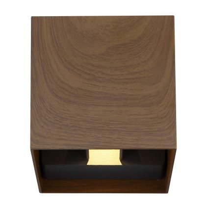 Globo - LED vägglampa för utomhusbruk 2xLED/3W/230V IP44 brun