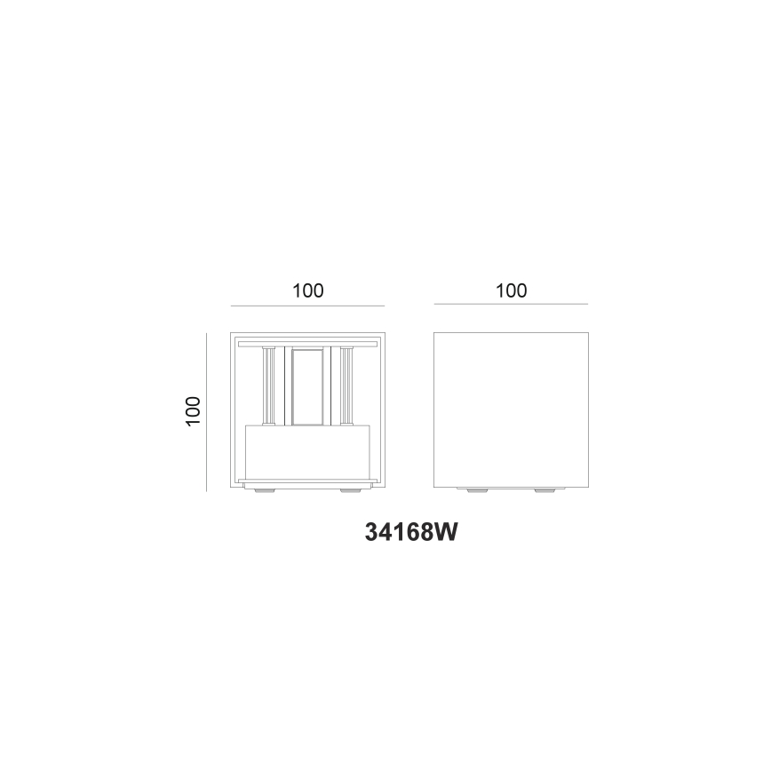 Globo - LED vägglampa för utomhusbruk 2xLED/3W/230V IP44 brun