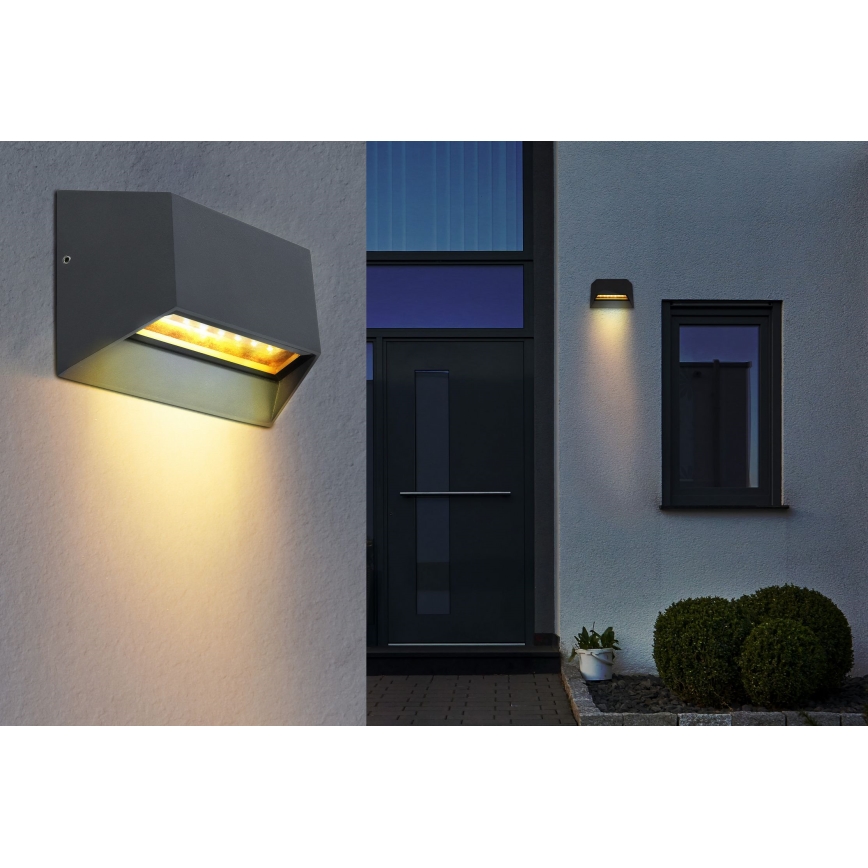 Globo - LED vägglampa för utomhusbruk LED/7W/230V IP54 antracit