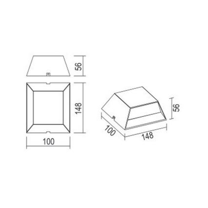 Globo - LED vägglampa för utomhusbruk LED/7W/230V IP54 antracit