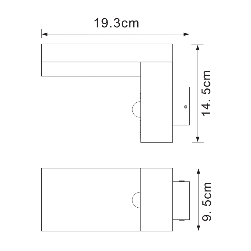 Globo - LED utomhusvägglampa med sensor LED/9,5W/230V IP44