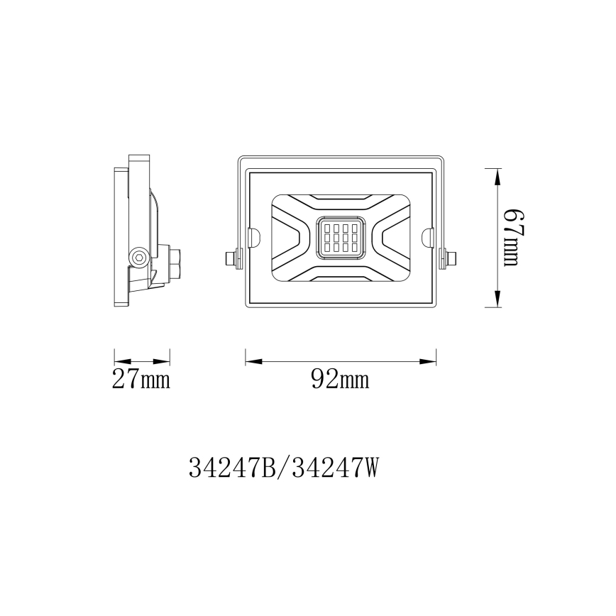 Globo 34247B – LED Strålkastare HELGA LED/10W/230V IP65