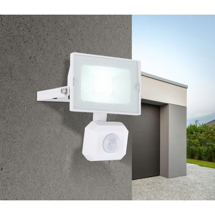 Globo 34247WS - LED Strålkastare med sensor HELGA LED/10W/230V IP44