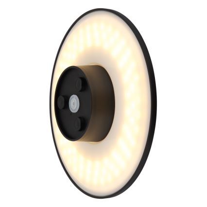 Globo - LED vägglampa för utomhusbruk LED/15W/230V 3000/4000/6000K diameter 25,2 cm IP44 svart