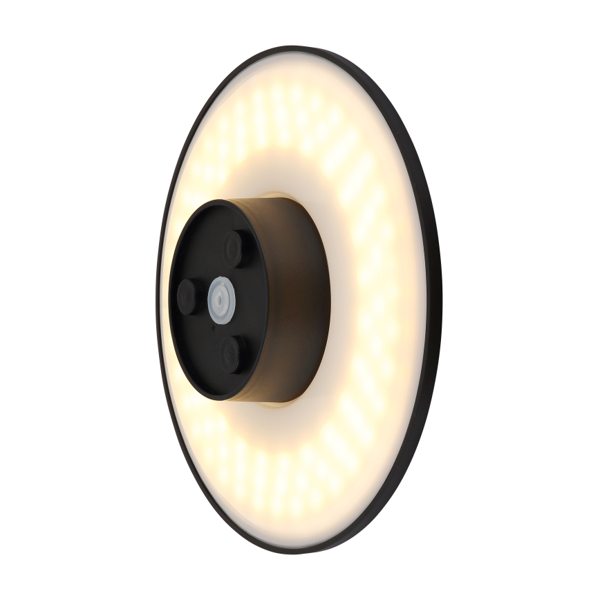 Globo - LED vägglampa för utomhusbruk LED/15W/230V 3000/4000/6000K diameter 25,2 cm IP44 svart