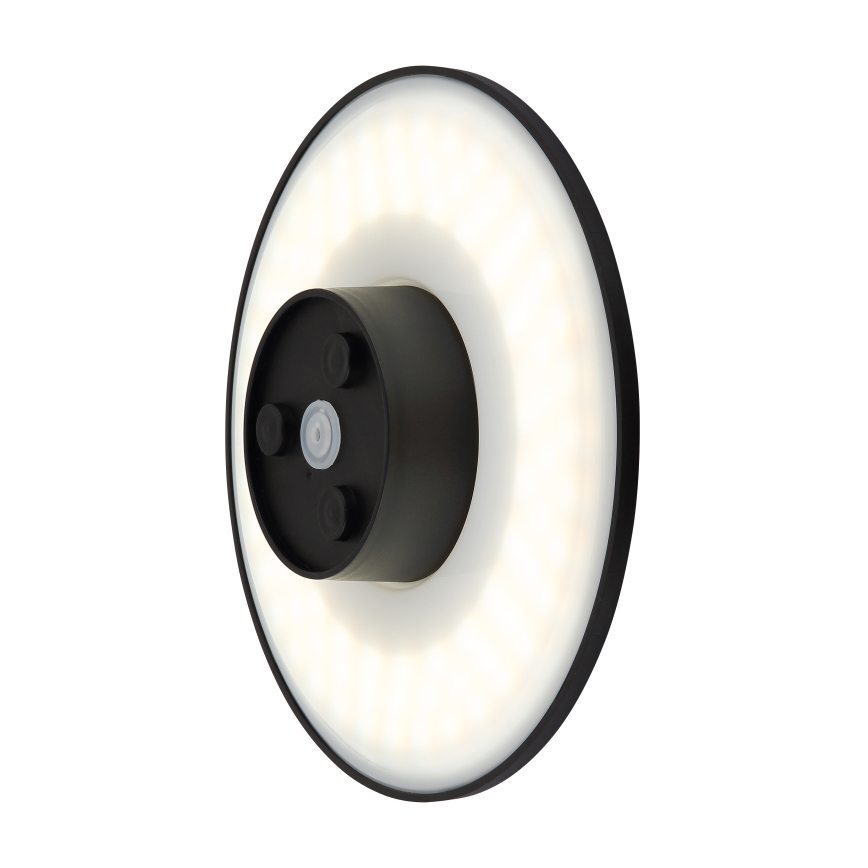 Globo - LED vägglampa för utomhusbruk LED/15W/230V 3000/4000/6000K diameter 25,2 cm IP44 svart