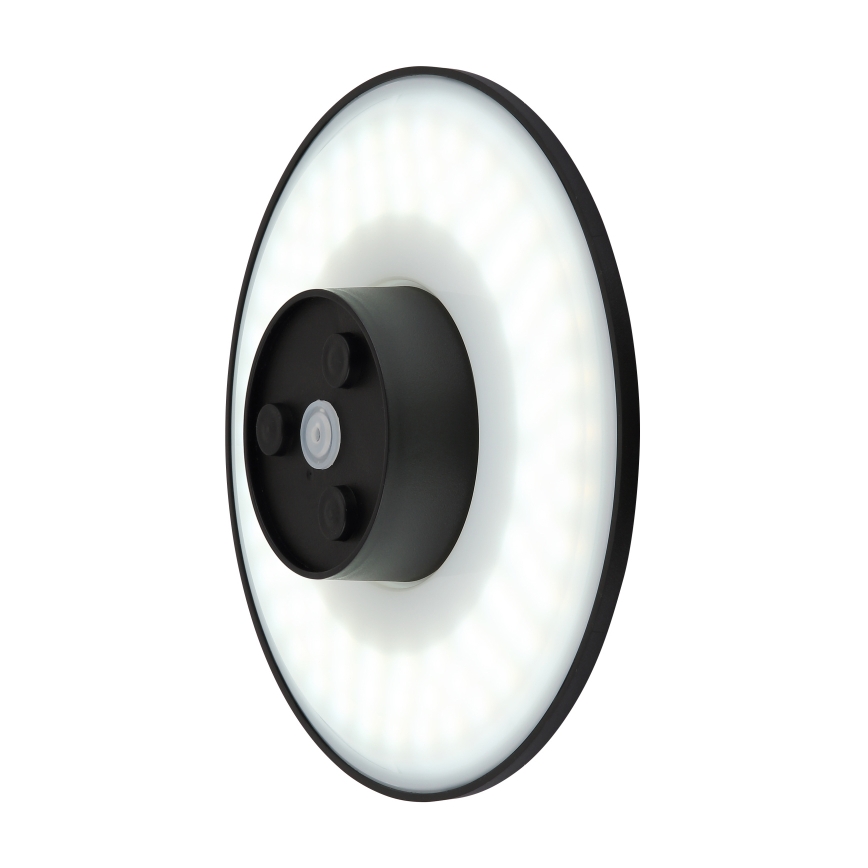 Globo - LED vägglampa för utomhusbruk LED/15W/230V 3000/4000/6000K diameter 25,2 cm IP44 svart