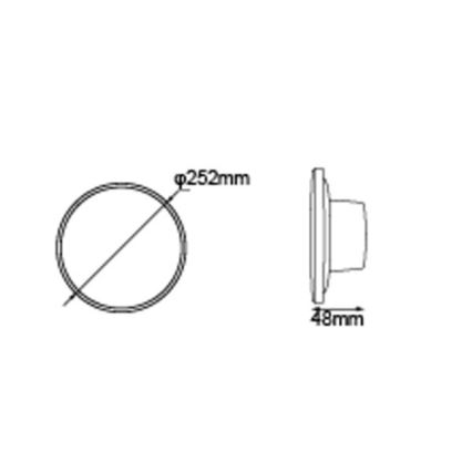 Globo - LED vägglampa för utomhusbruk LED/15W/230V 3000/4000/6000K diameter 25,2 cm IP44 vit