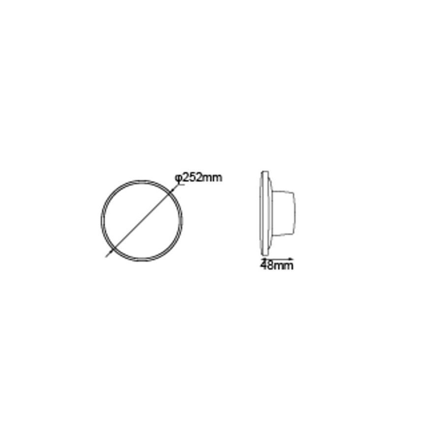 Globo - LED vägglampa för utomhusbruk LED/15W/230V 3000/4000/6000K diameter 25,2 cm IP44 vit