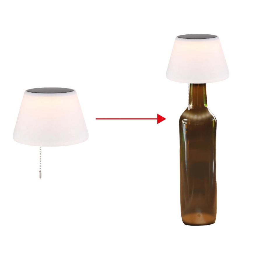 Globo - LED Solcellslampskärm av flaska 10xLED/1,5W/3V IP44