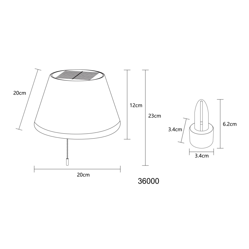 Globo - LED Solcellslampskärm av flaska 10xLED/1,5W/3V IP44