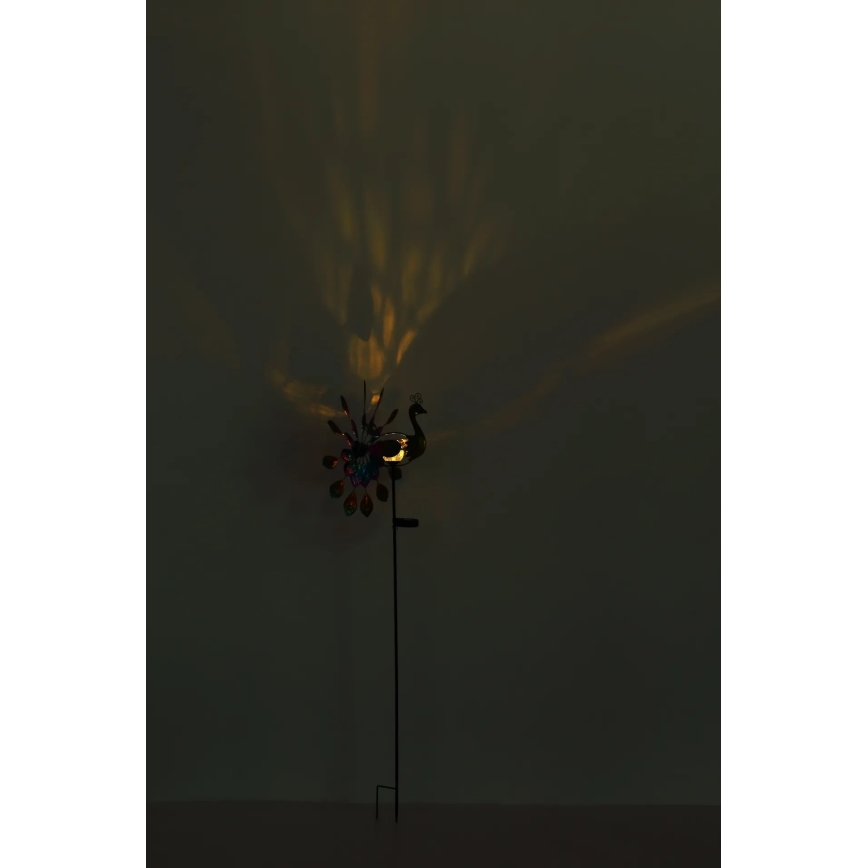 Globo - LED solär dekoration LED/0,06W/3V IP44 300 mAh påfågel