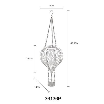 Globo - LED Hängande soldekoration 20xLED/0,5W/3V IP44 Flygande ballong