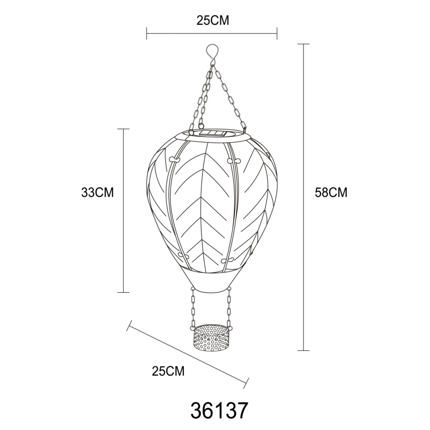 Globo - LED Hängande soldekoration 24xLED/0,2W/3V IP44 Flygande ballong