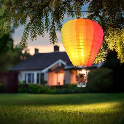 Globo - LED Hängande soldekoration 24xLED/0,06W/3V IP44 Flygande ballong