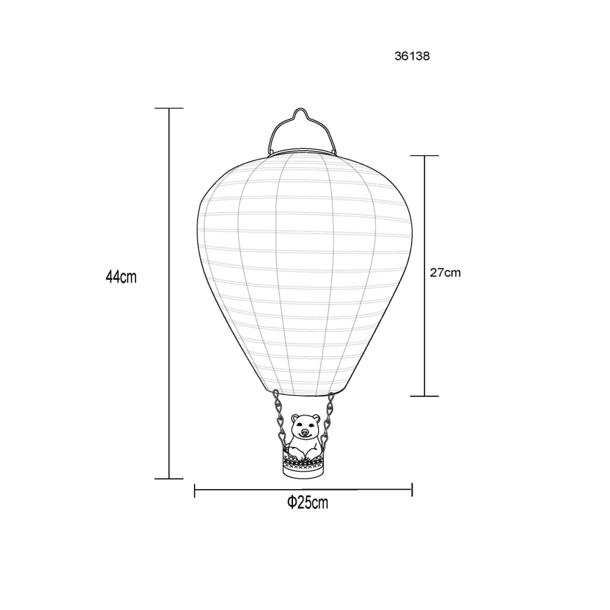 Globo - LED Hängande soldekoration 24xLED/0,06W/3V IP44 Flygande ballong