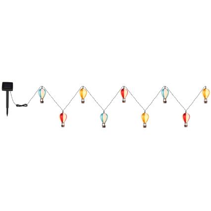 Globo - LED solcellsljusslinga 9xLED/0,06W/3V 390 cm IP44