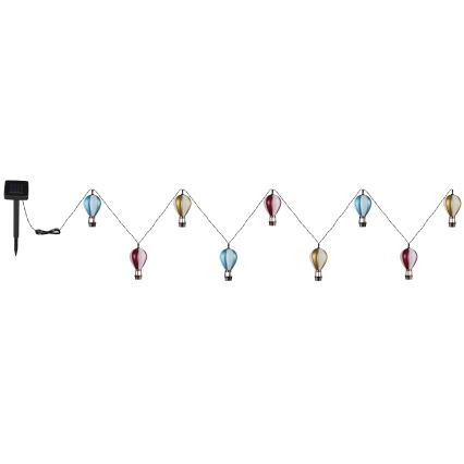 Globo - LED solcellsljusslinga 9xLED/0,06W/3V 390 cm IP44