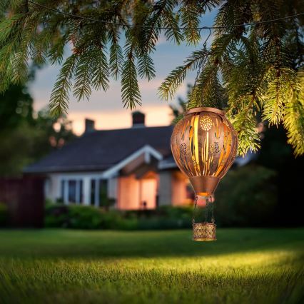 Globo - LED Hängande soldekoration 12xLED/0,02W/3V IP44 Flygande ballong