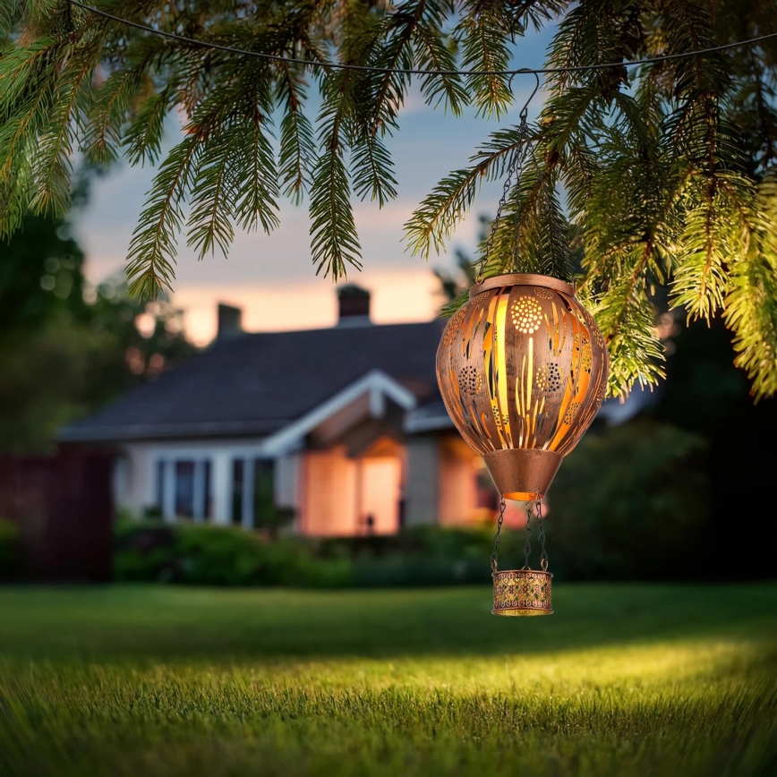 Globo - LED Hängande soldekoration 12xLED/0,02W/3V IP44 Flygande ballong