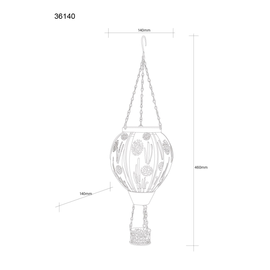 Globo - LED Hängande soldekoration 12xLED/0,02W/3V IP44 Flygande ballong