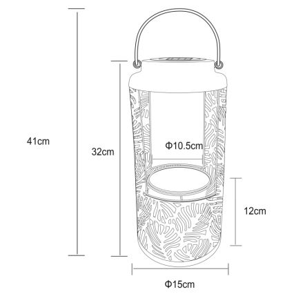 Globo - LED solcellsbelysning LED/0,06W/3V 3000K IP44