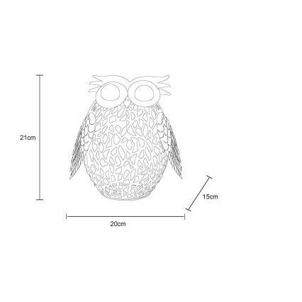 Globo - LED Solcell dekoration LED/0,06W/3V IP44 uggla