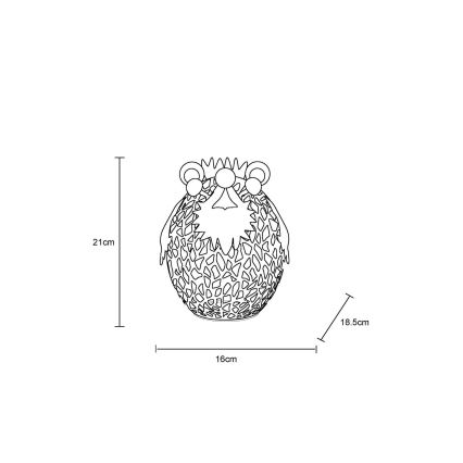 Globo - LED Solcell dekoration LED/0,06W/3V IP44 igelkott