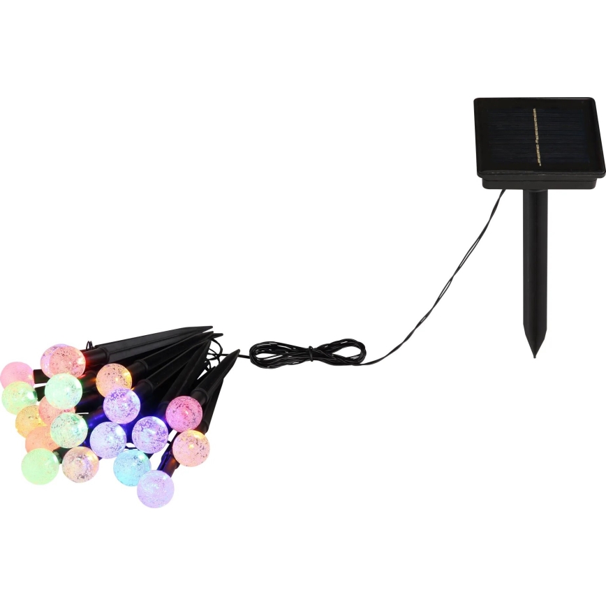 Globo - LED RGB Solcell kedja 20xLED/0,06W/3V 770 cm IP44