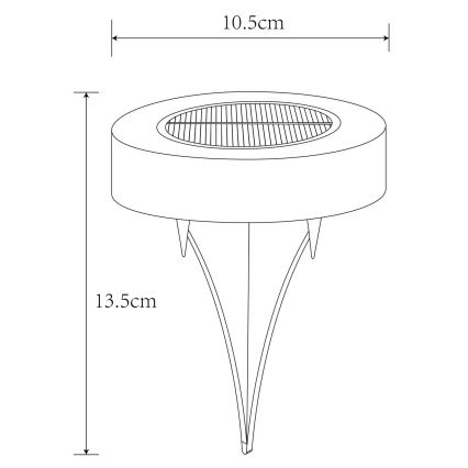 Globo - KIT 2x LED solcellsbelysning LED/0,8W/3V 3200K IP44