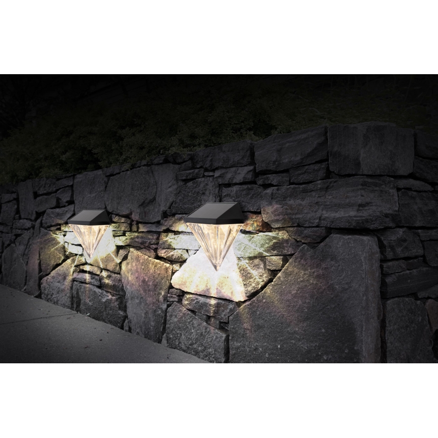 Globo - KIT 2x LED solcell väggbelysning LED/0,5W/3V IP44