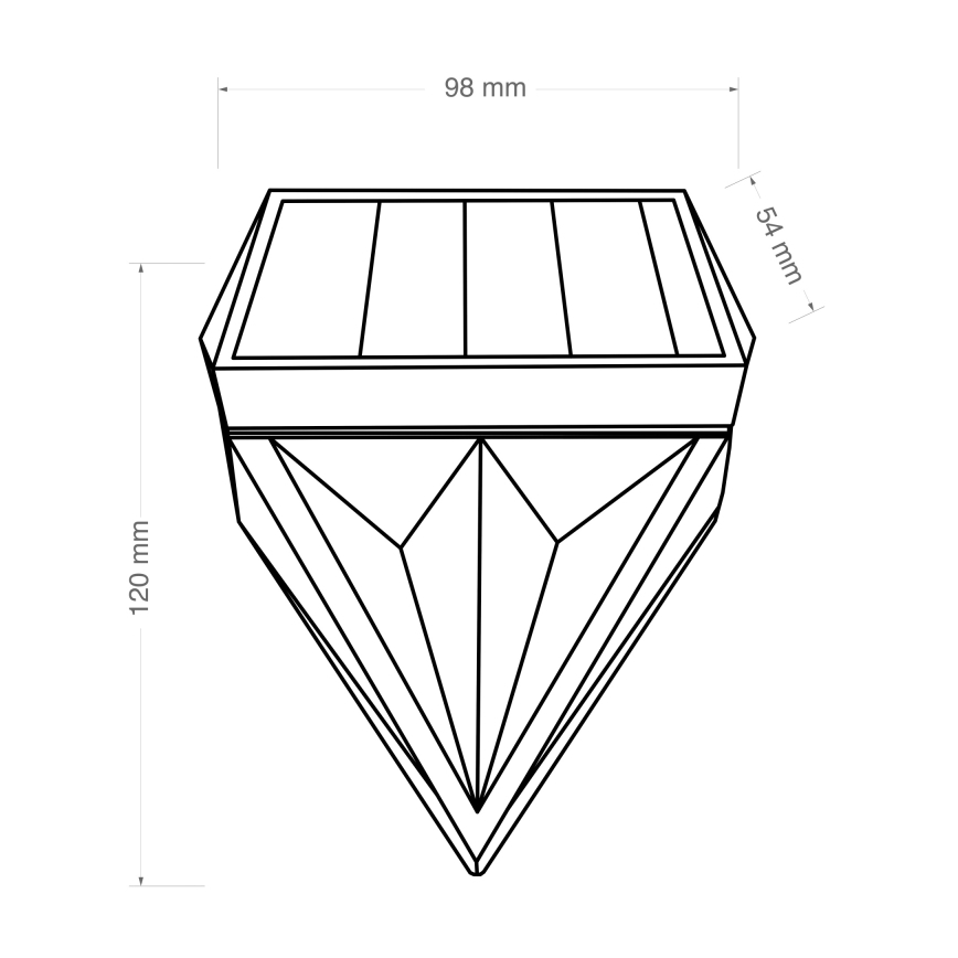 Globo - KIT 2x LED solcell väggbelysning LED/0,5W/3V IP44