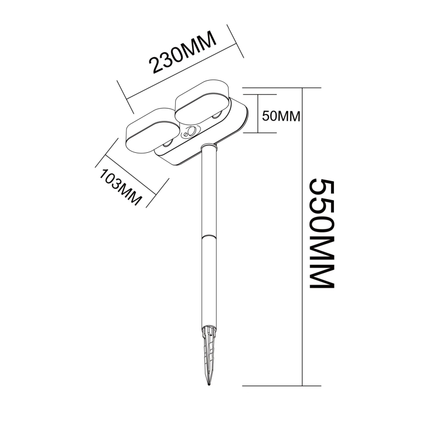 Globo - LED solcellslampa med sensor LED/7,2W/3V IP44