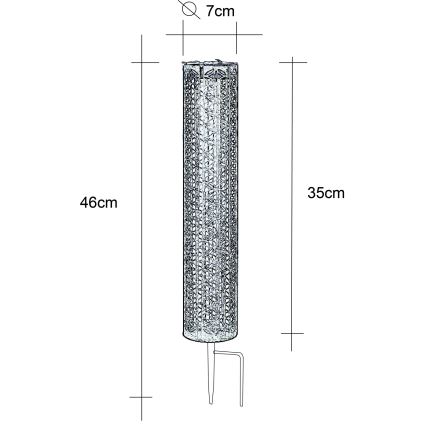 Globo - LED solcellsbelysning LED/0,06W/3,2V 3000K IP44