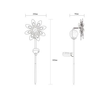 Globo - LED Solcell dekoration LED/0,02W/3V IP44