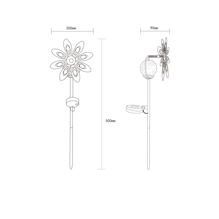 Globo - LED Solcell dekoration LED/0,02W/3V IP44
