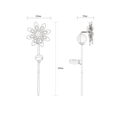 Globo - LED Solcell dekoration LED/0,02W/3V IP44