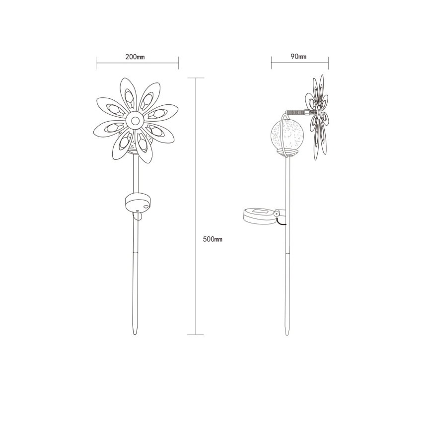 Globo - LED Solcell dekoration LED/0,02W/3V IP44