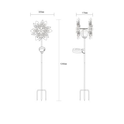 Globo - LED Solcell dekoration LED/0,02W/3V IP44