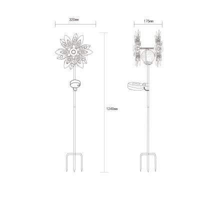 Globo - LED Solcell dekoration LED/0,02W/3V IP44