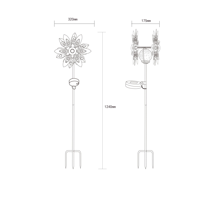 Globo - LED Solcell dekoration LED/0,02W/3V IP44