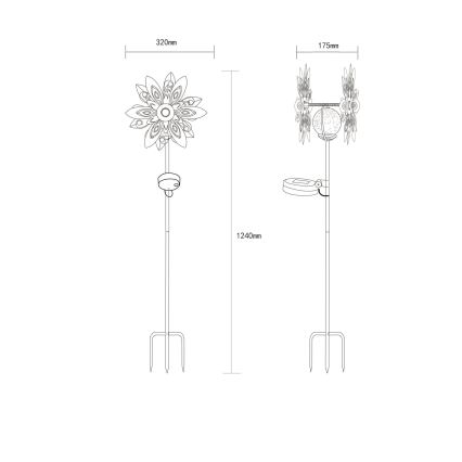 Globo - LED Solcell dekoration LED/0,02W/3V IP44