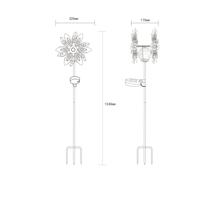 Globo - LED Solcell dekoration LED/0,02W/3V IP44