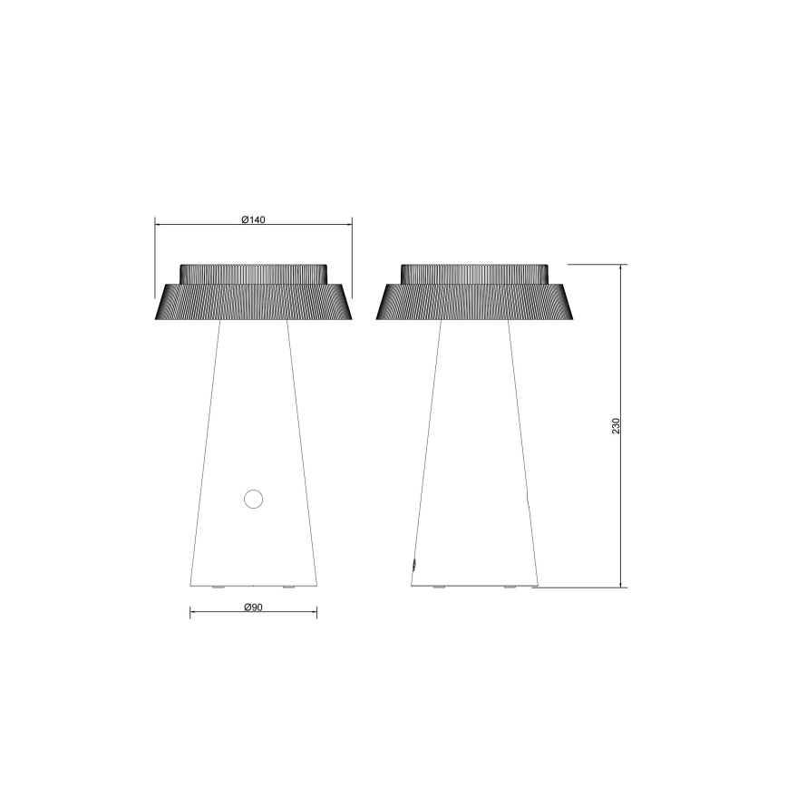 Globo - LED Ljusreglerad solcell beröring lampa LED/4W/3,7W IP54 rosa