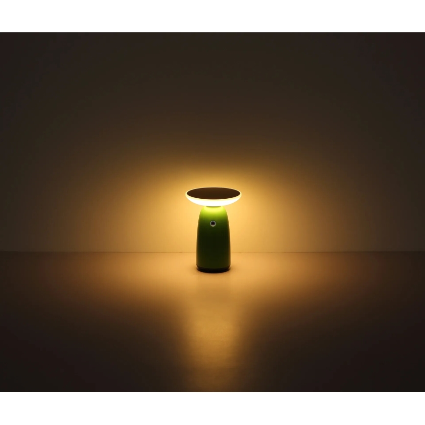 Globo - LED Ljusreglerad solcell beröring lampa LED/10W/3,7V IP54 3600 mAh grön