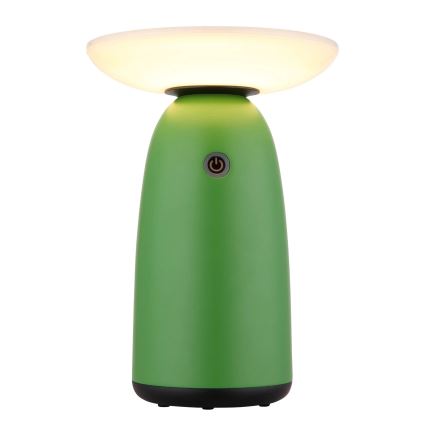 Globo - LED Ljusreglerad solcell beröring lampa LED/10W/3,7V IP54 3600 mAh grön