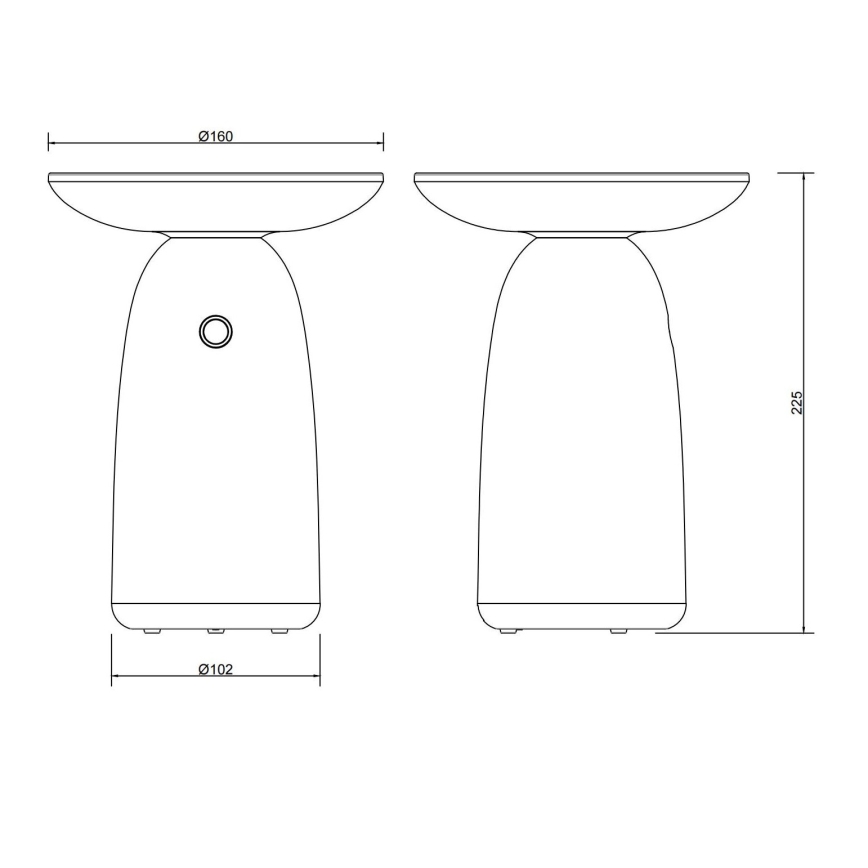 Globo - LED Ljusreglerad solcell beröring lampa LED/10W/3,7V IP54 3600 mAh grön