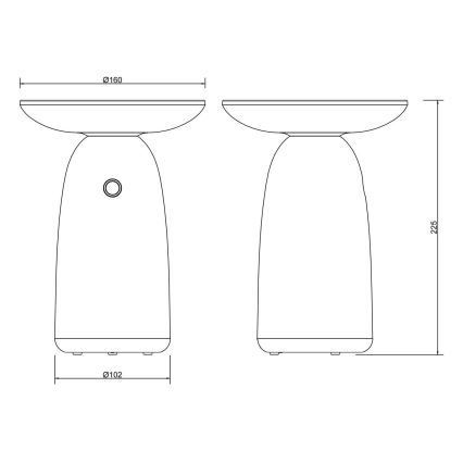 Globo - LED Ljusreglerad solcell beröring lampa LED/10W/230V IP54 vit